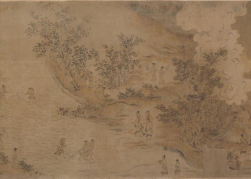 A collaboration across ink, gold, and nine centuries of silk.