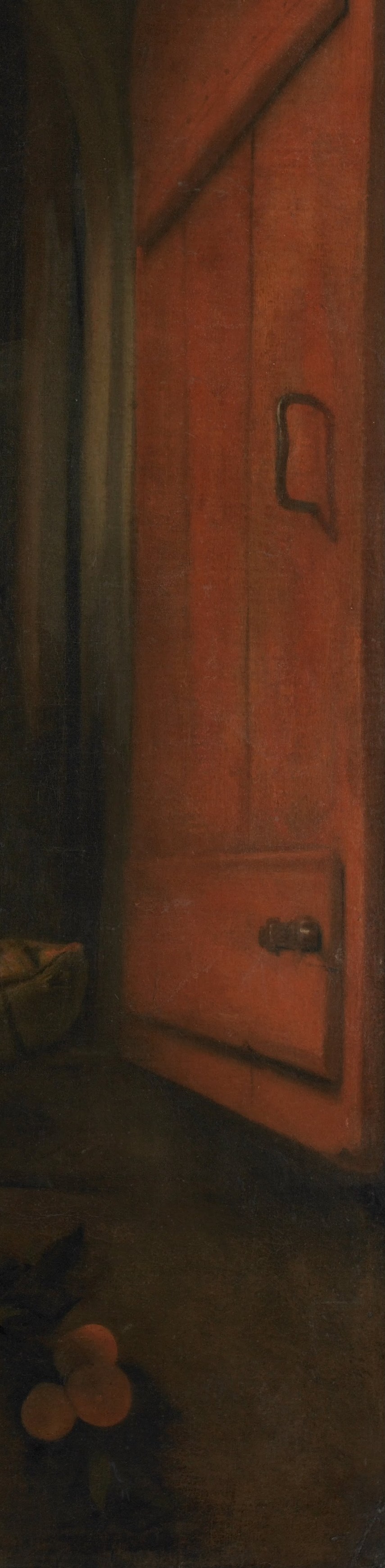 Its bold color and open position suggest a transition or an invitation, adding a layer of narrative possibility.