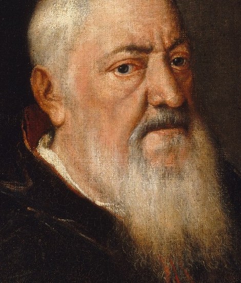 His direct gaze and furrowed brow show authority.