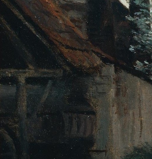 This farmhouse was still standing.
