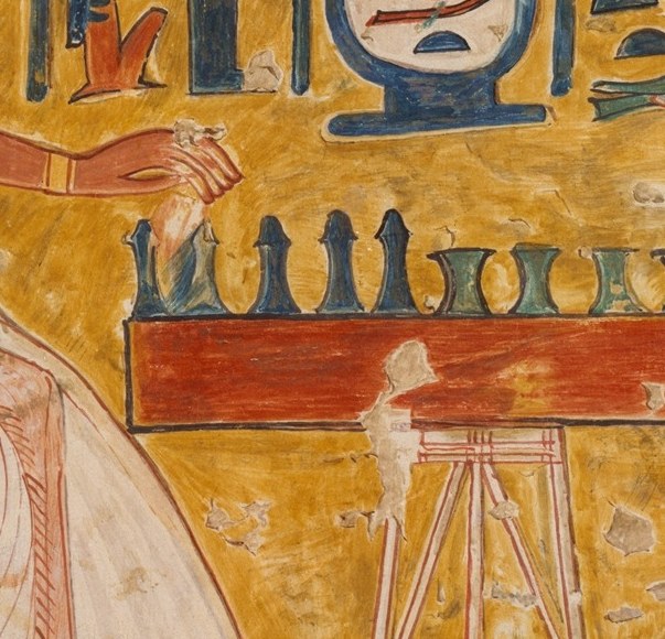 Queen Nefertari, playing the game of the afterlife.