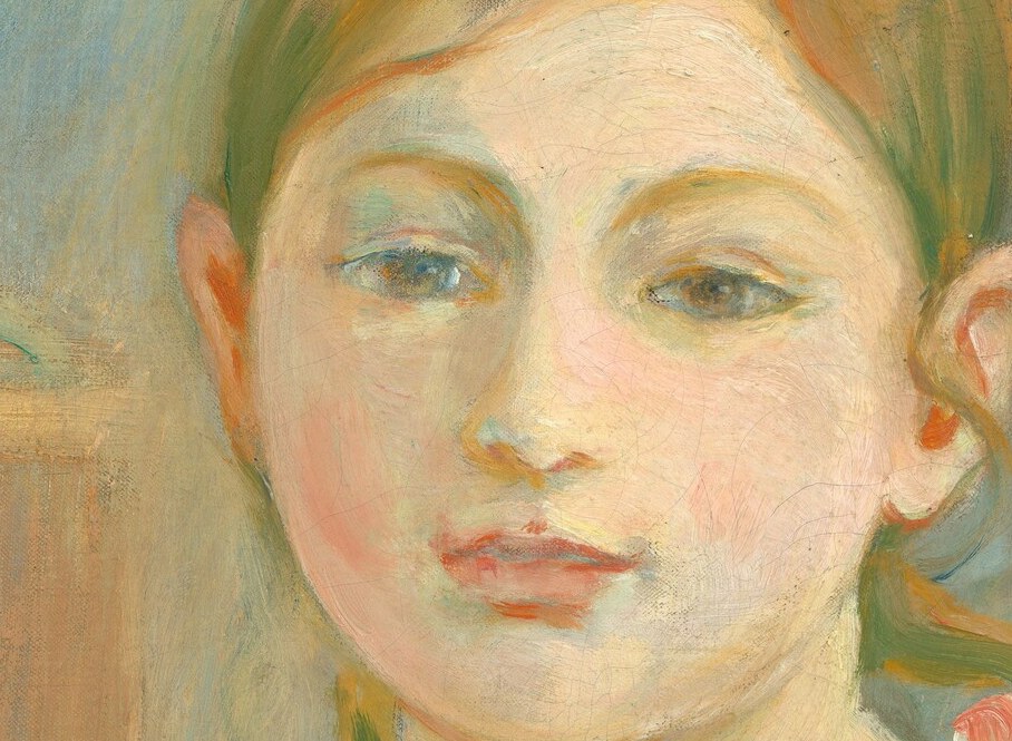 She was the painter's daughter. Morisot painted her as a subject, not an ornament.