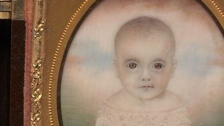 It's a tiny watercolor on ivory, from 1831.