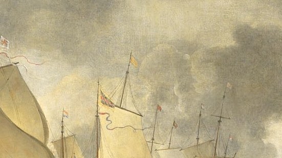 Cannon smoke fills the air, capturing the chaos.