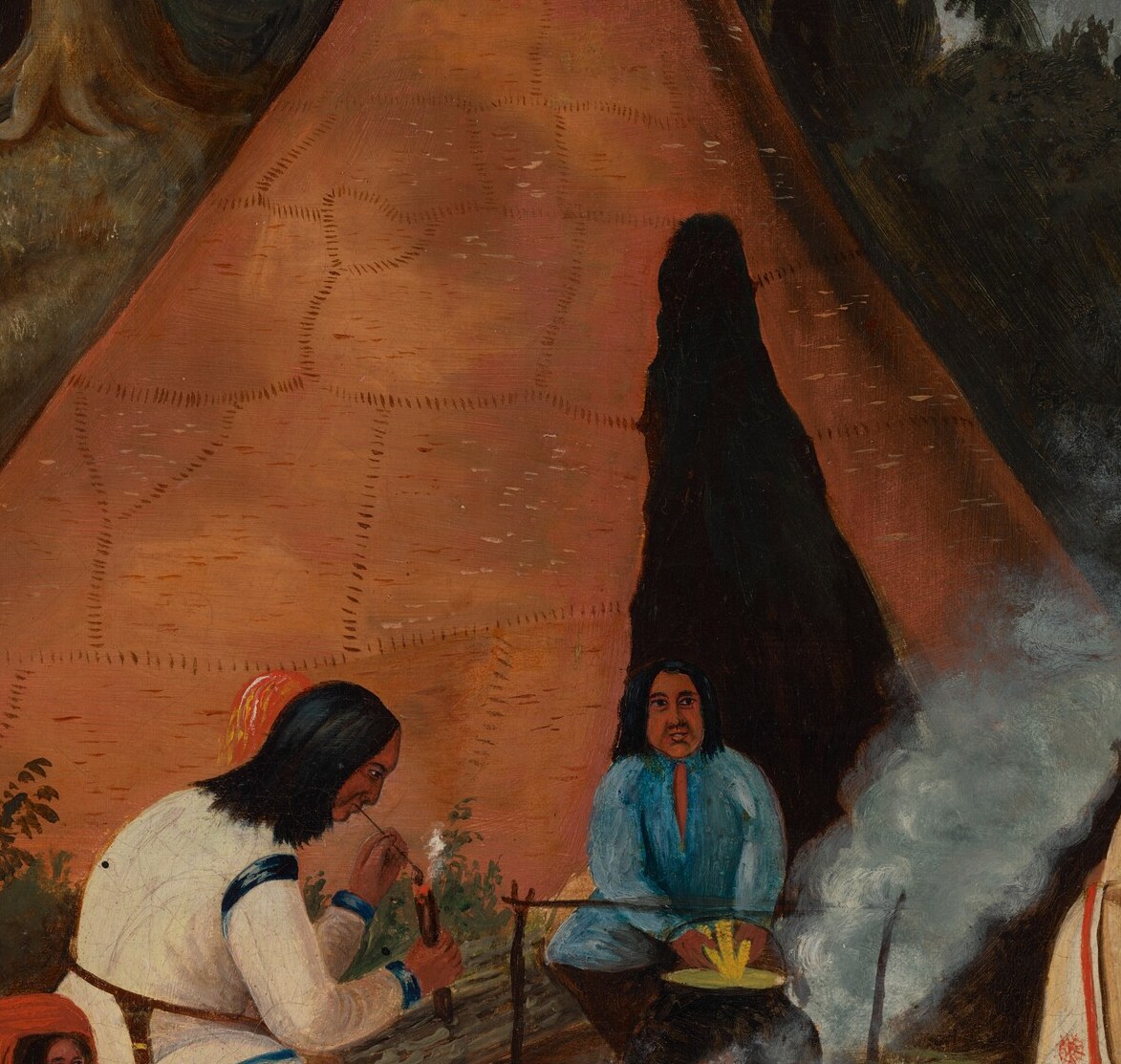 This tipi housed a family and their meals.