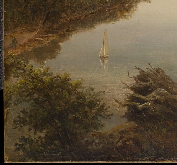 The painter stood on this ledge to witness it all.