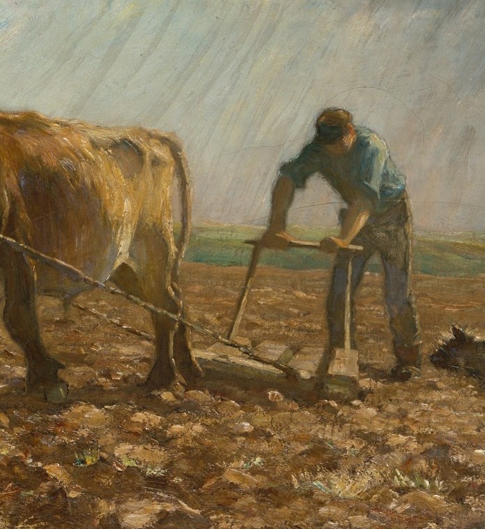 The artist, Horatio Walker, was a Canadian painter of rural life.