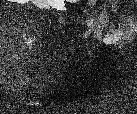 The grounding object of the still life; its deep tonal mass anchors the luminous flowers above and creates a strong value contrast that makes the blossoms appear to glow.