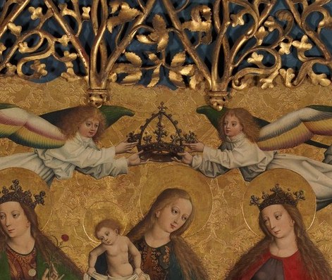 A push into this zone would reveal whether the infant gazes outward at the viewer or inward at the mother , the difference between epiphanic and tender-domestic iconographic registers