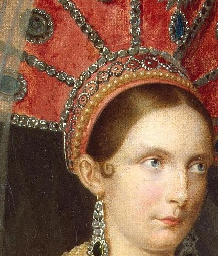 The painter captured her regal composure, even in a foreign land.