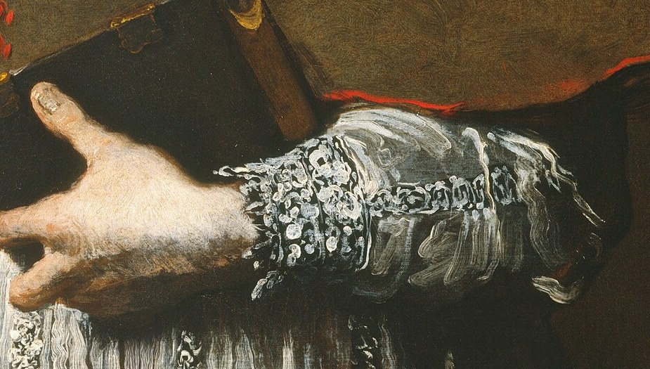 But look at the bishop's sleeve.