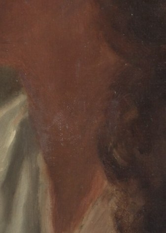 His brushwork here creates luminous effects on her skin.