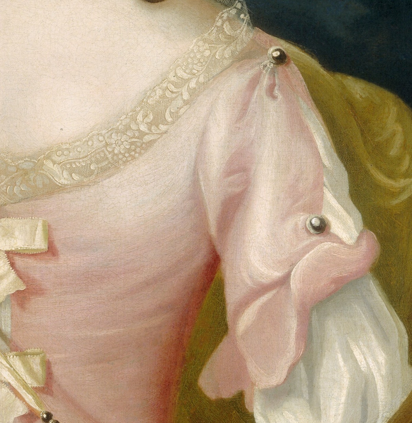 And the contrasting vibrant yellow of her draped shawl.