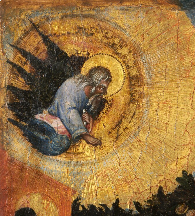 The expulsion shows humanity's fall, the annunciation, salvation.