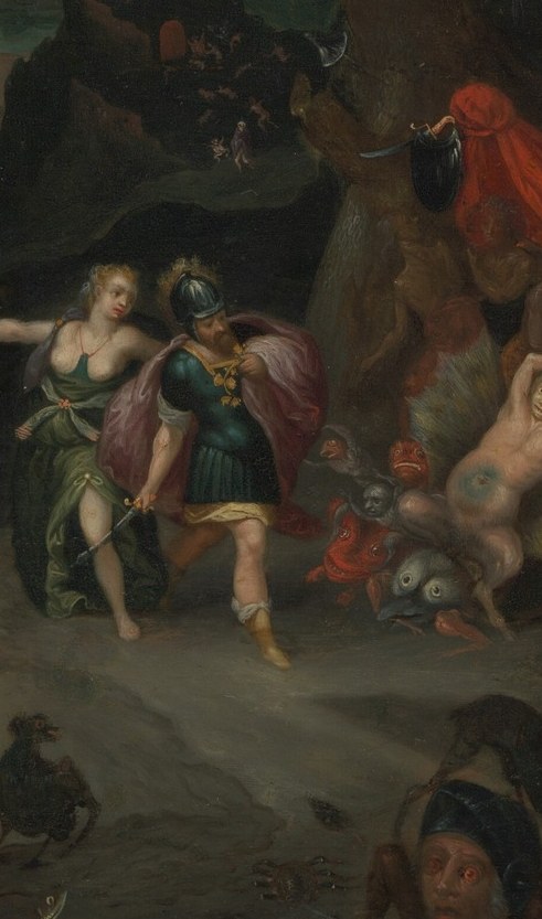 Aeneas wears armor no ghost would wear.