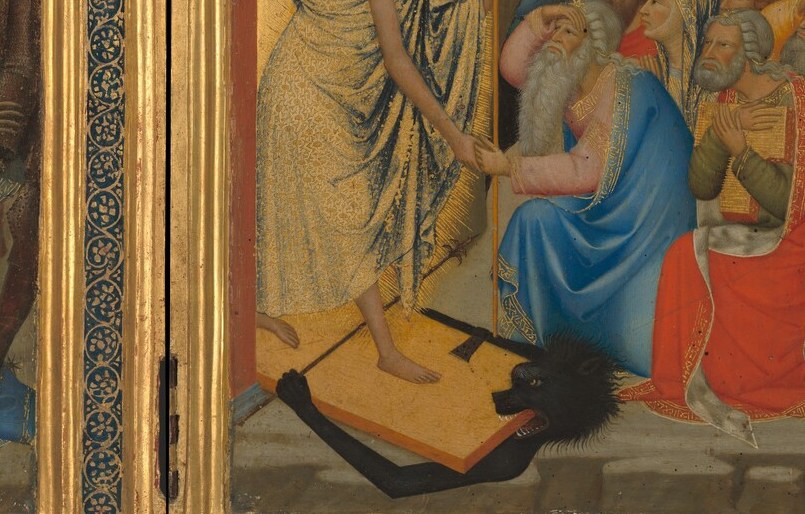 On the right, Christ leads souls from Limbo.