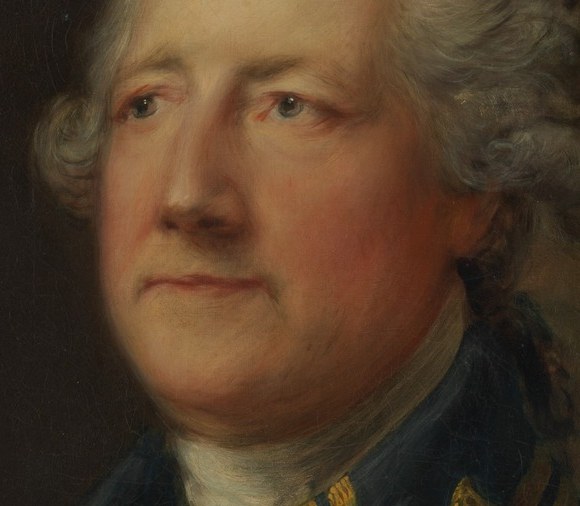 His thoughtful expression suggests a man of status and experience.