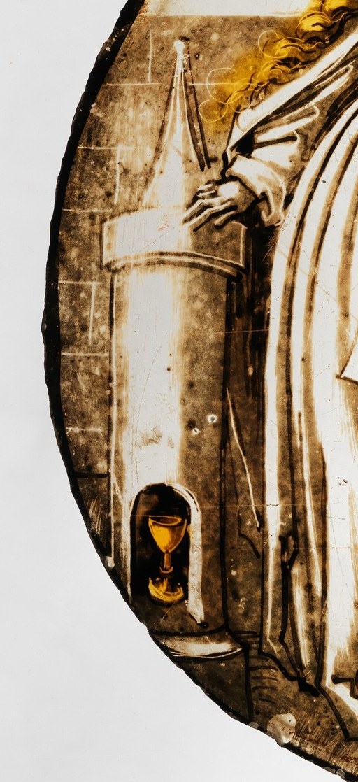 This is Saint Barbara, known for her tower.
