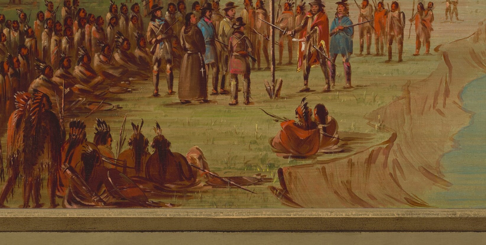 Here, diverse onlookers watch the moment unfold.