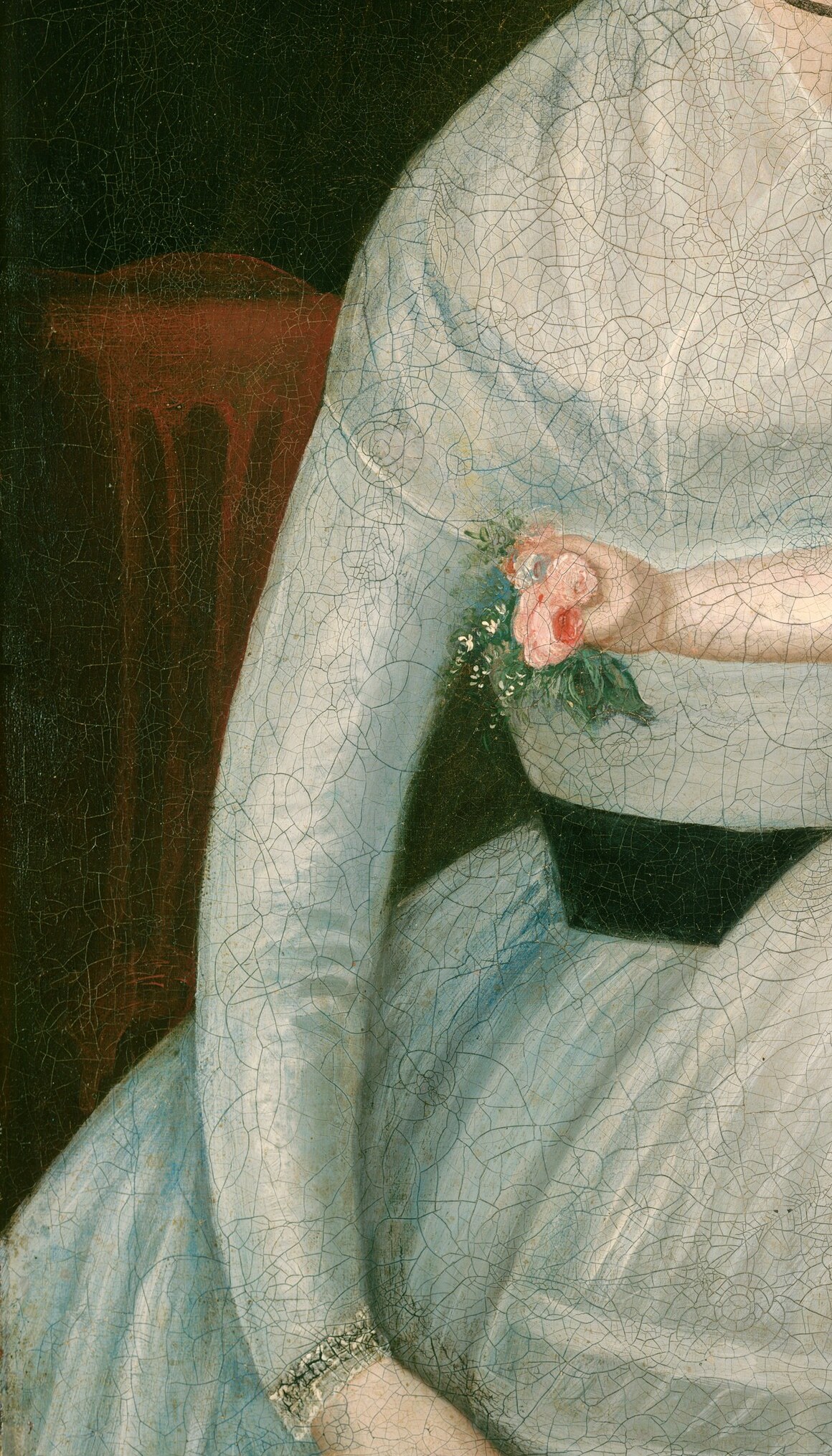 White dresses like these were popular then, suggesting purity.