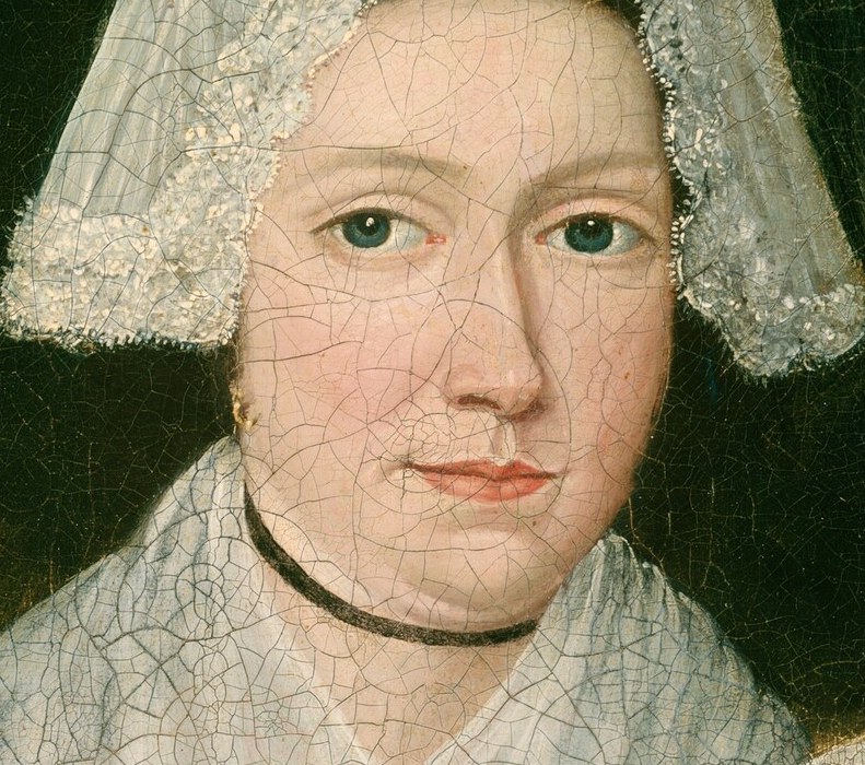 It's a tender moment, captured by an unknown 18th-century artist.