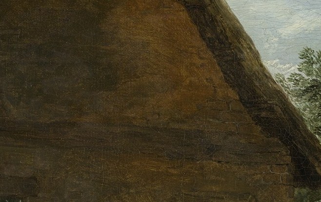 The man's red cap marks his rank immediately.