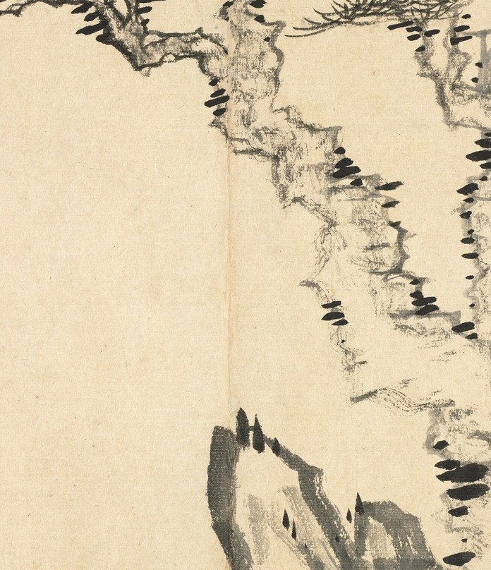 He built up textures with seemingly simple strokes.