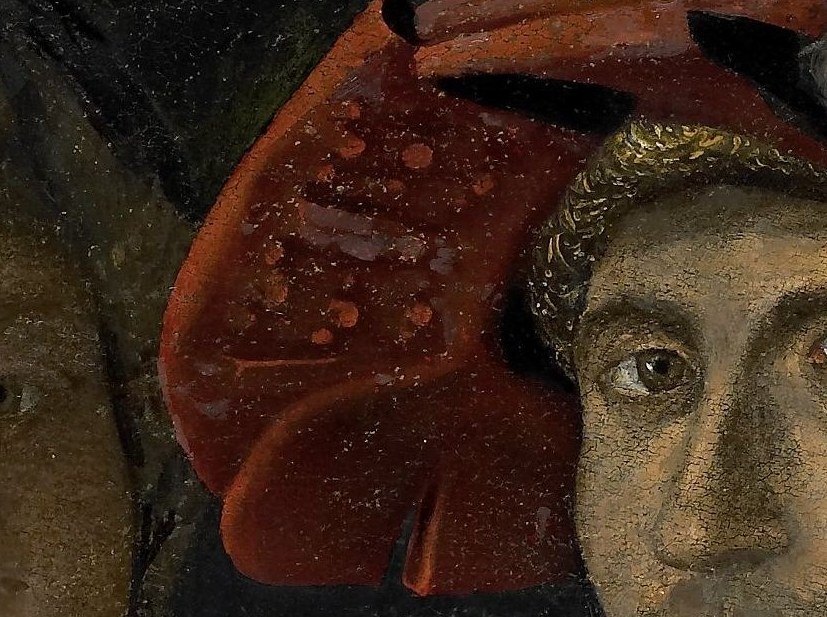 The vibrant red hat marks Paris as a shepherd, a mortal thrust into a divine decision.