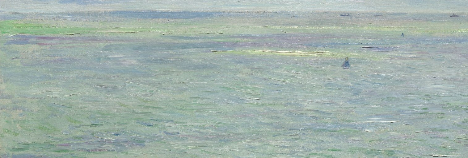Look closely at the water: Caillebotte used loose, Impressionist strokes here.