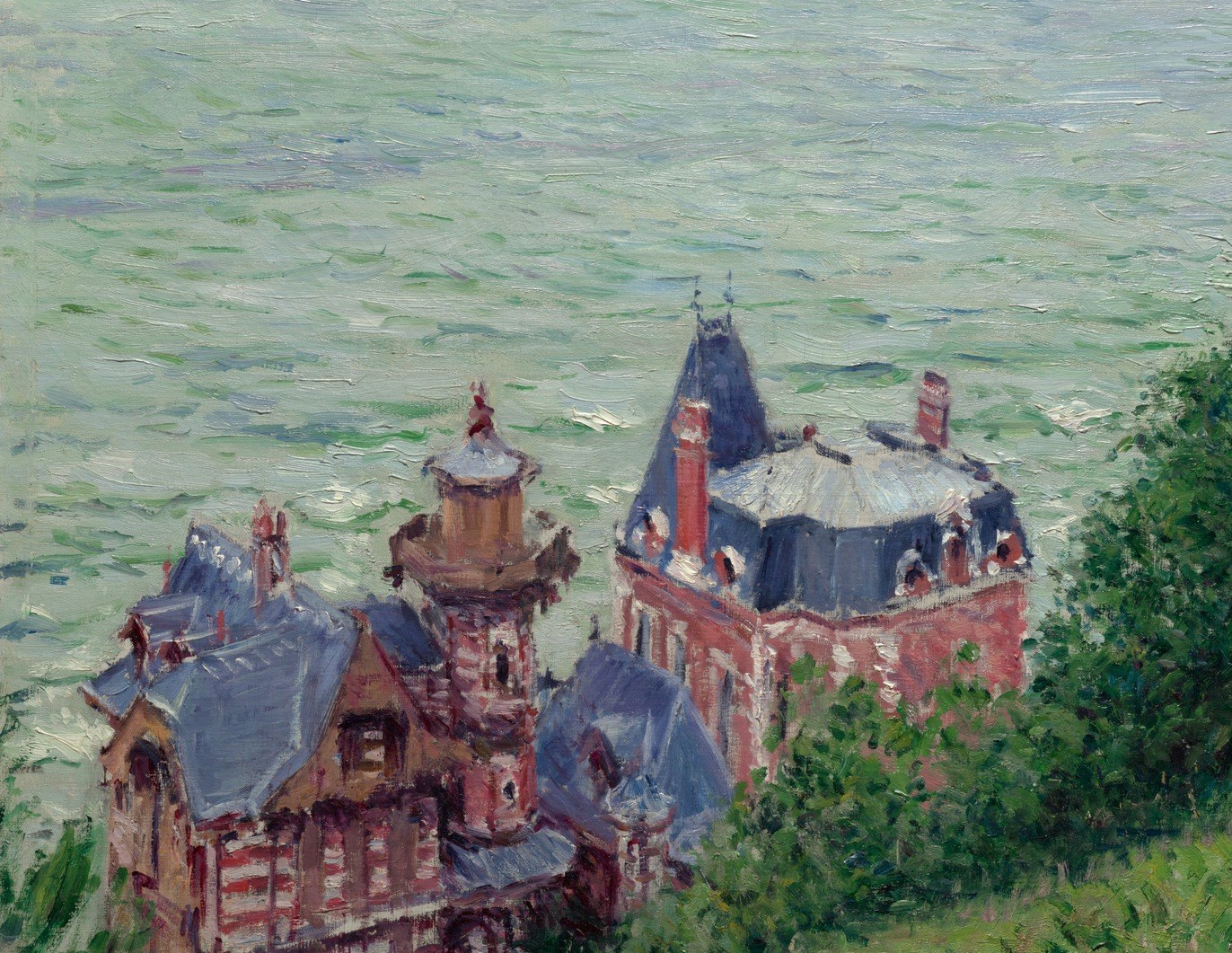 This grand villa stands on the coast of Trouville, Normandy.
