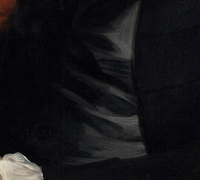 He gives Reynolds a snuff box instead of a palette.