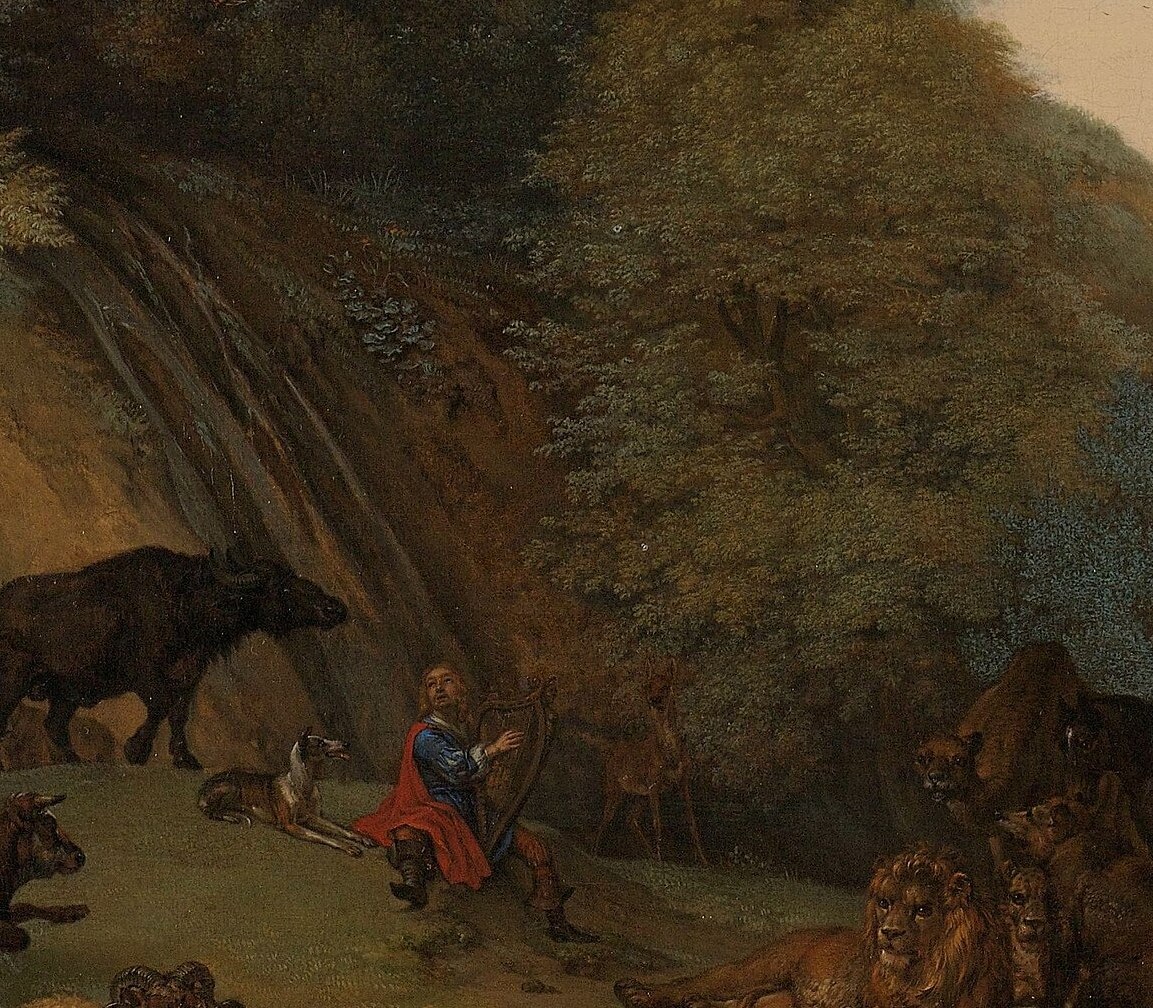 Even the mightiest elephant listens intently to his music.