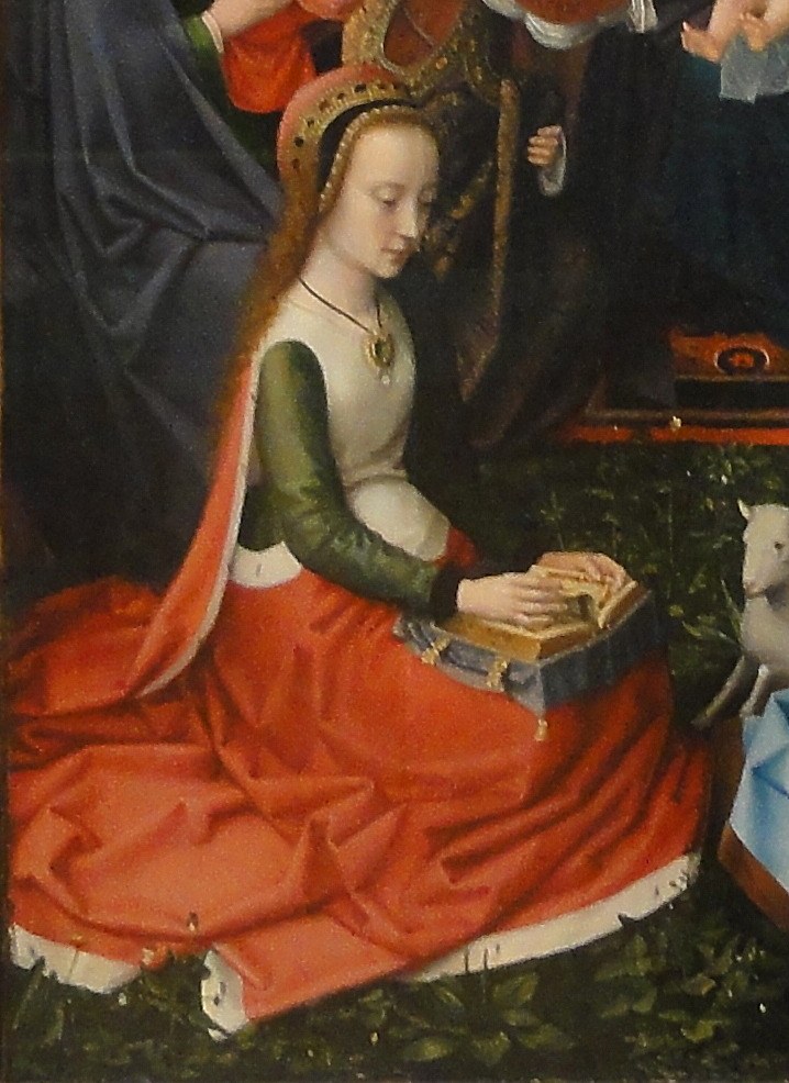 This one reads from a prayer book.