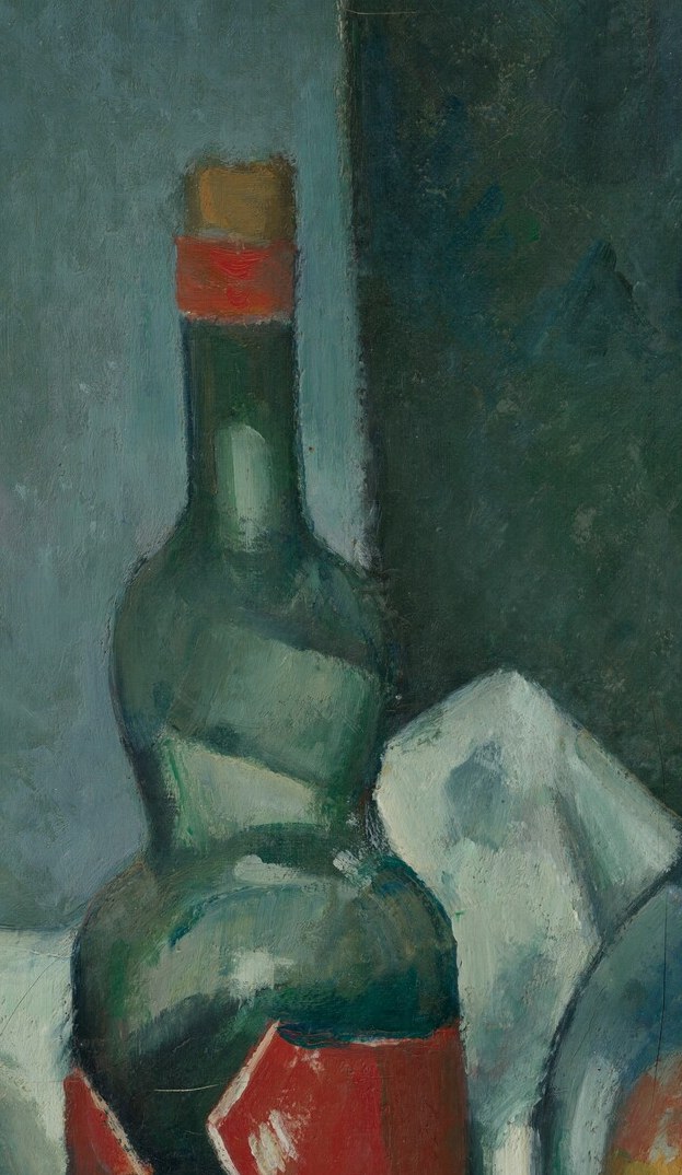 The Peppermint Bottle shows his careful study of light and form.
