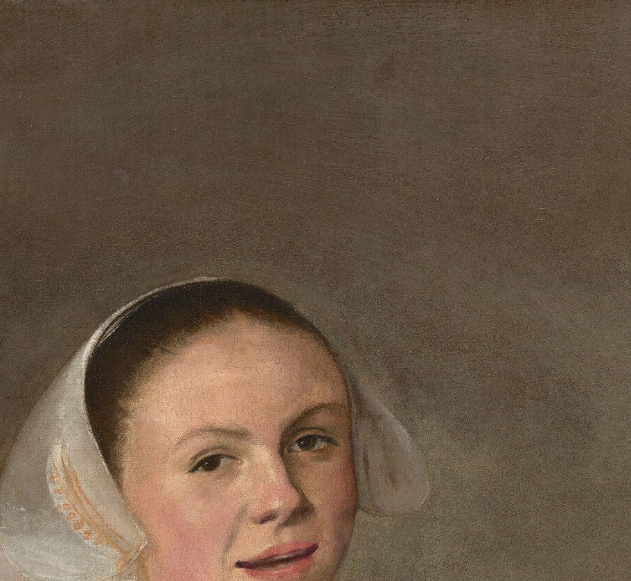 Direct gaze breaks the fourth wall , the artist claims professional authority while caught mid-work, a radical act of self-assertion for a woman painter in 1630.