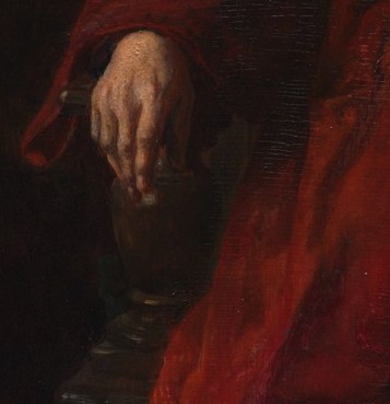 Notice how calmly his hands are placed.