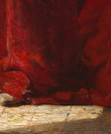 This painting captures a moment of solemn dignity before change.