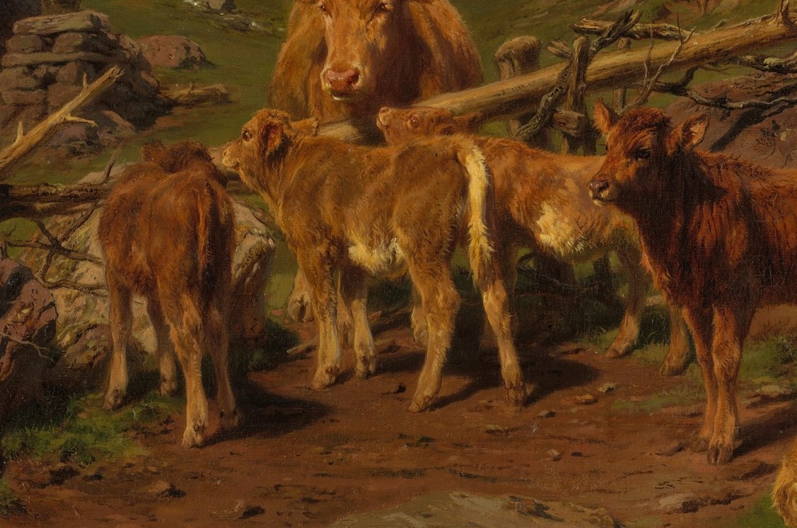 Bonheur paid 35 francs for each cow model, brought live into her studio.