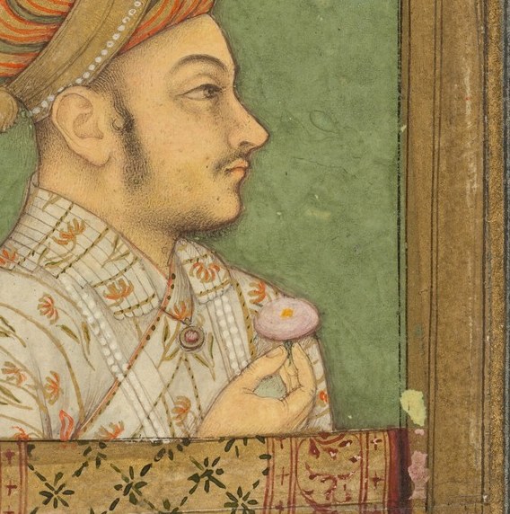 His richly patterned robe shows incredible detail and wealth.