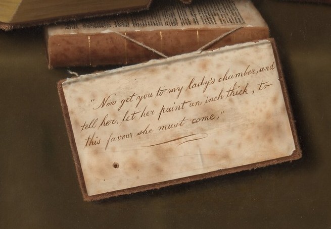 Someone left a handwritten note there, like a personal message.