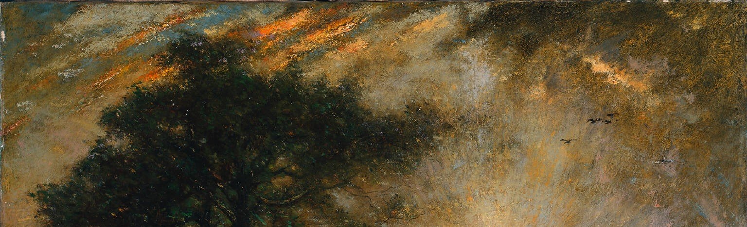 He was inspired by George Inness, a master of atmospheric effects.