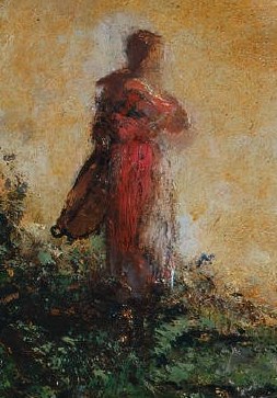 Here, a solitary figure walks towards the hazy, distant light.