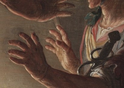 This man points to Peter's denial.