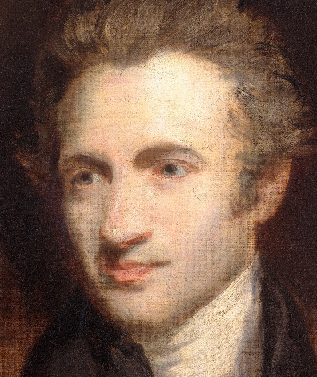 He was painted by John Hoppner, a celebrated English portraitist.