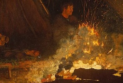 Homer knew this warmth. He camped alone to paint the real backcountry.