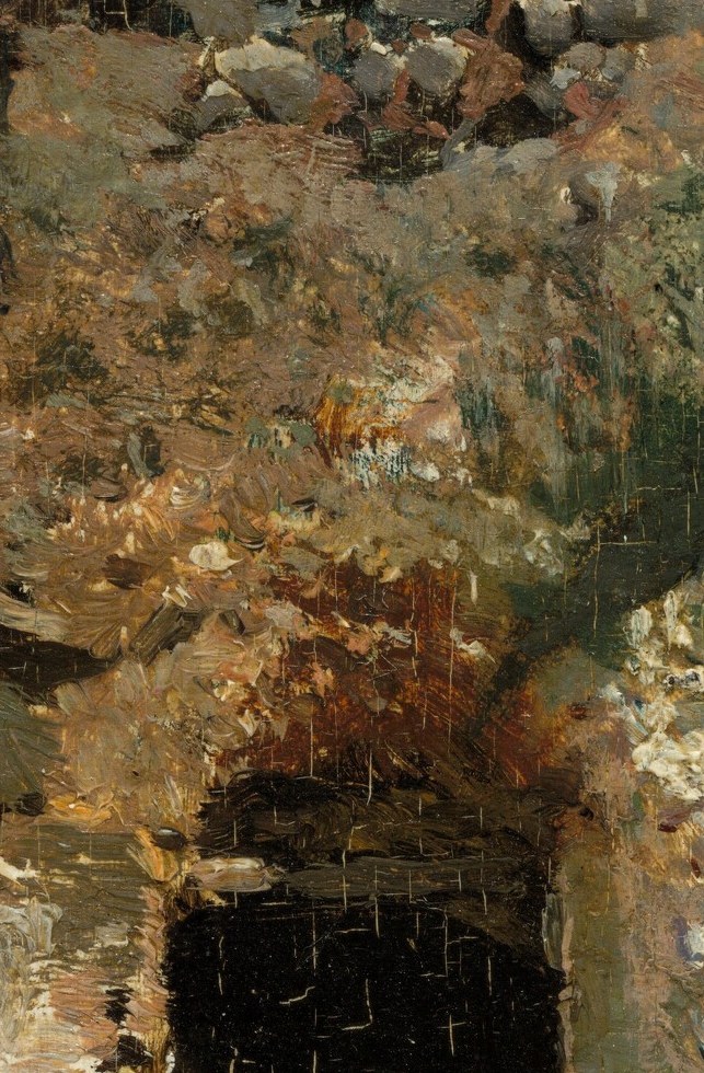 Fortuny built this whole scene from thick, rough paint.