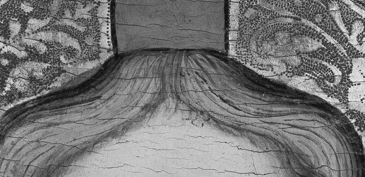 The halo is not a simple circle, but intricately detailed.
