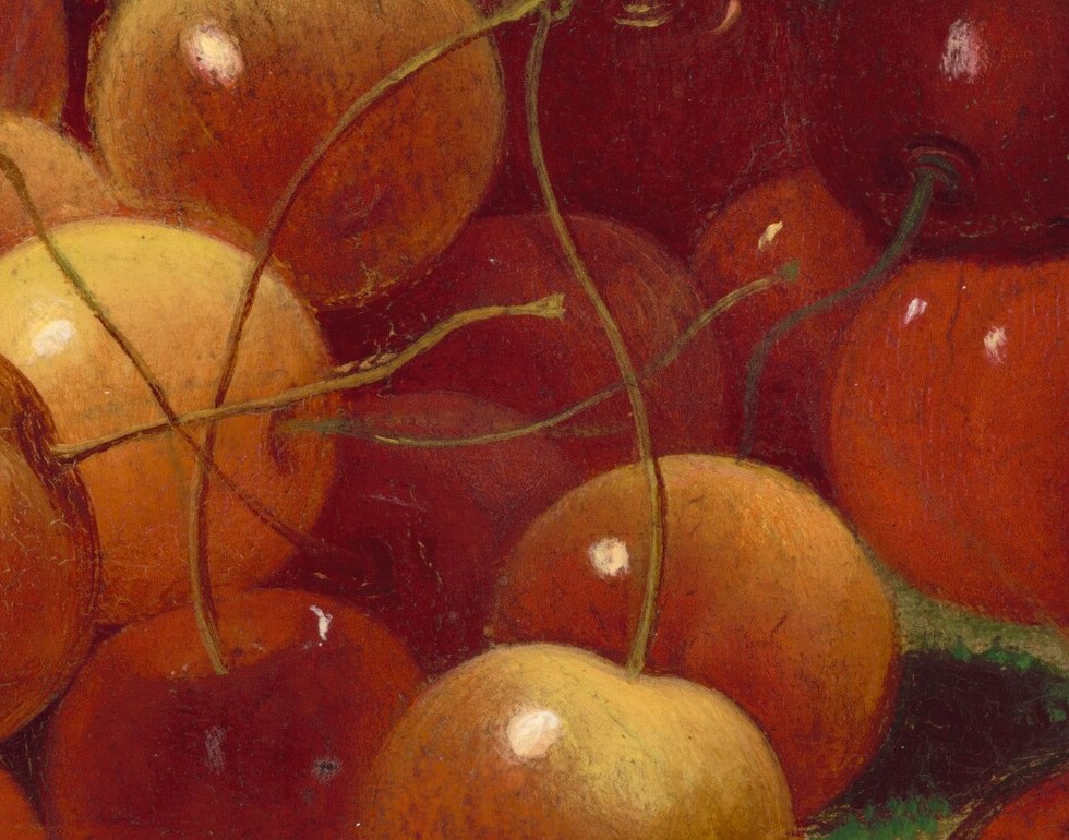 The stems are meticulously intertwined, as if freshly gathered.