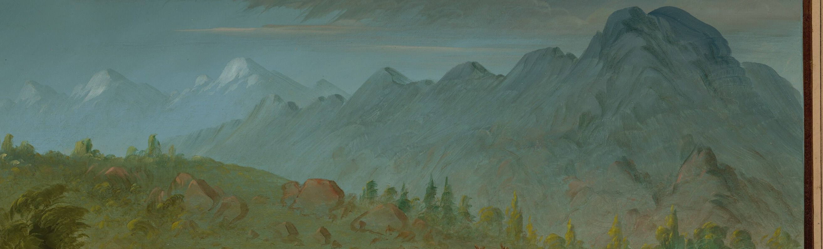 The artist, George Catlin, traveled the West five times.