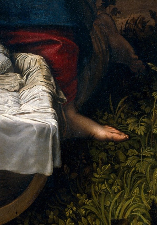 A humble cradle for the divine child.